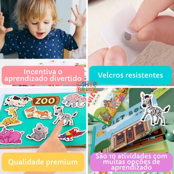 Livro Interativo Montessori Educação Infantil  QuietBook