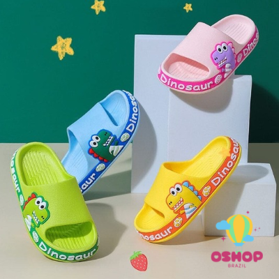 Crocs Dinossan - Sandália Slide Infantil