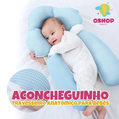 Aconcheguinho - Travesseiro Anatômico para Bebês Premium e Antialérgico